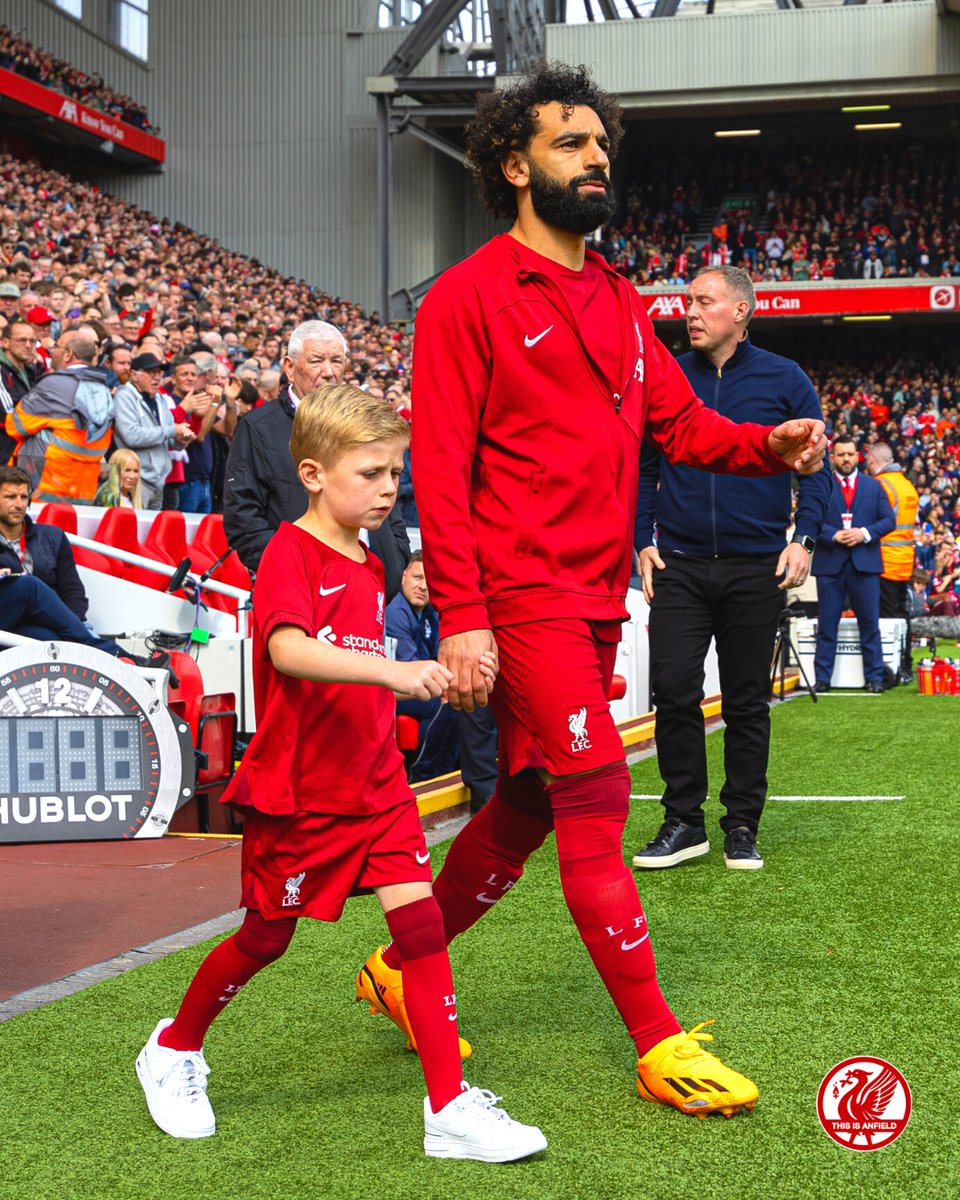 thisisanfield's tweet photo. ❤️ Steven Gerrard's son Lio was mascot today at Anfield. https://t.co/fCnoG6ILSG