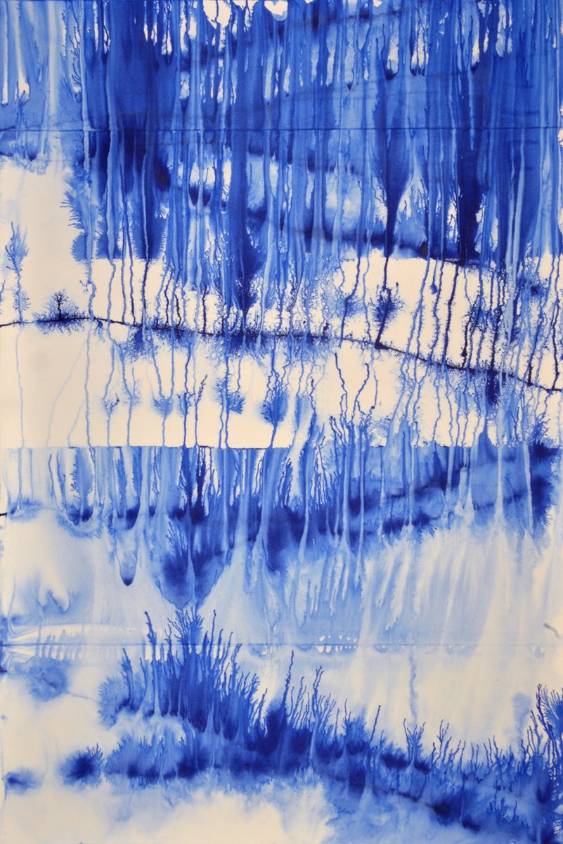 Fresh new works from my studios. Electric landscapes 2023. 120x80cm. Ink on paper. #gillesbalmet #balmet #drawing #drawingnow #ink #dessin #bleudeprusse #artcontemporain #artadvisors #collectors #artcollectors #artist