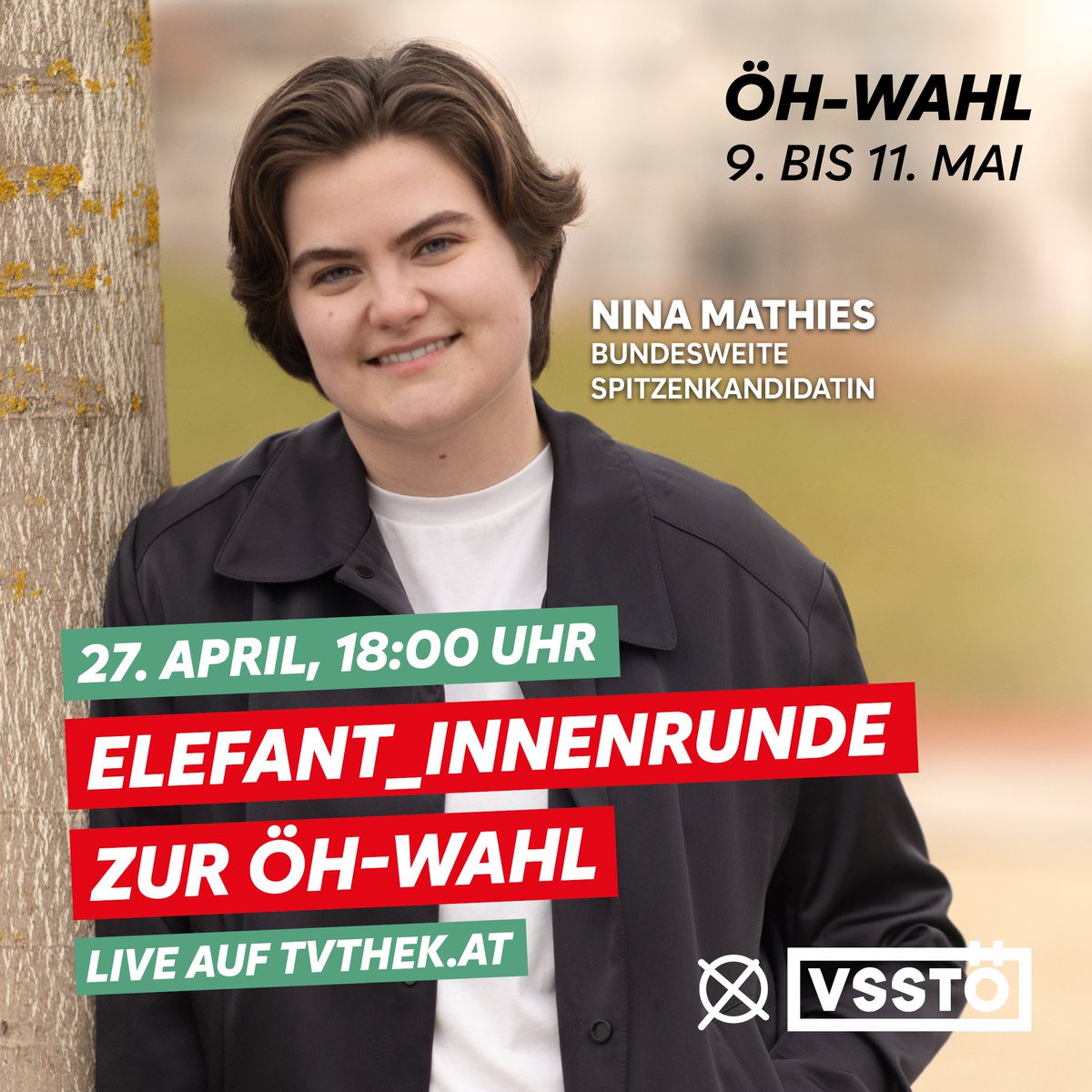 VSStÖ (@der_vsstoe) on Twitter photo in 5 tagen ist es soweit!
unsere <a href="/ninamths/">Nina Mathies</a> diskutiert mit den spitzenkandidat_innen der anderen fraktionen zur öh-wahl 23! nicht verpassen! in 5 tagen ist es soweit!
unsere <a href="/ninamths/">Nina Mathies</a> diskutiert mit den spitzenkandidat_innen der anderen fraktionen zur öh-wahl 23! nicht verpassen!
