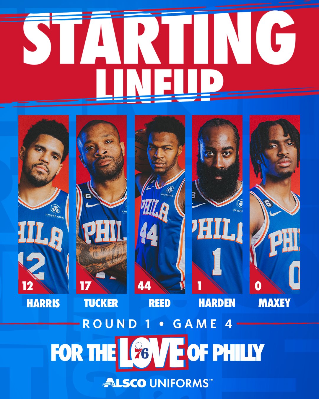 Philadelphia 76ers on Twitter "today's starting five 🔔 Tobias31 🔔 P
