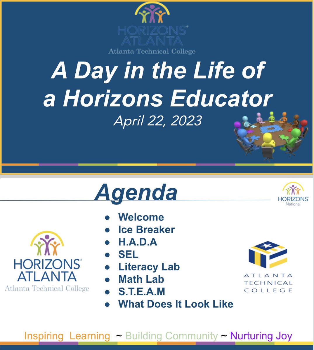 HorizonsATC's tweet photo. Today we kicked off planning for summer learning. To ensure LITERACY is evident in our summer experience it is our job to make sure that our planning is : international,
impactful,and engaging! @AtlTechCollege @horizonsatlanta @HorizonsNatl https://t.co/jmjbhHe8z2