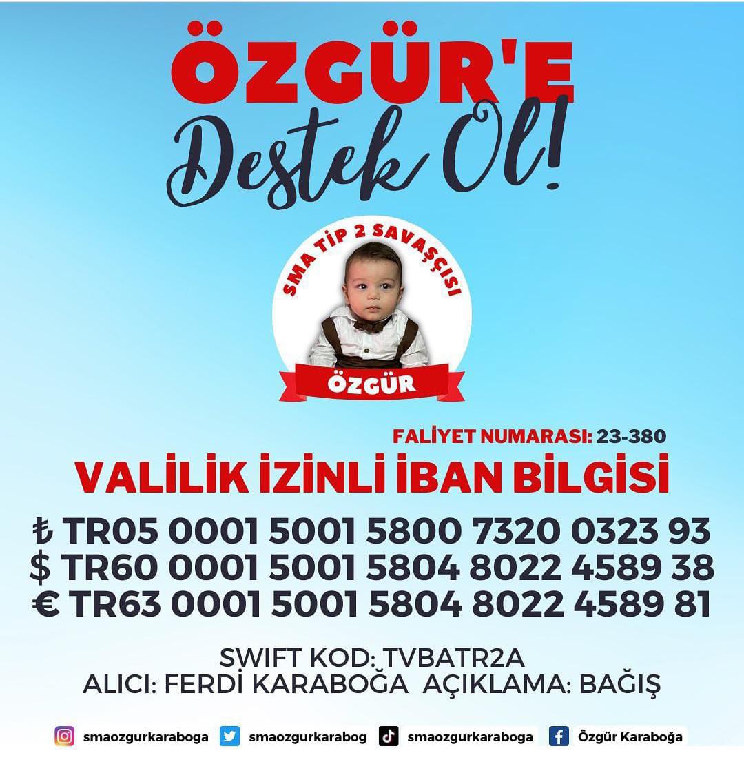 İnstagram adresi @smaozgurkarabog .
Desteklerimizi esirgemeyelim.
Şifa diliyorum.
