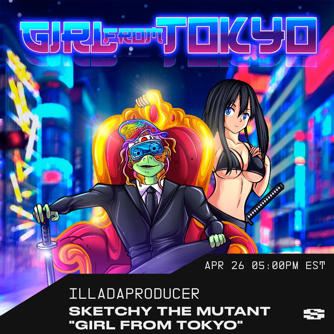 🐙GIRL FROM TOKYO🐙

APRIL 26th @ 5pm EST

ONLY ON <a href="/soundxyz_/">sound.xyz (🎧,🎧)</a> 🐙

Sound: sound.xyz/illadaproducer…