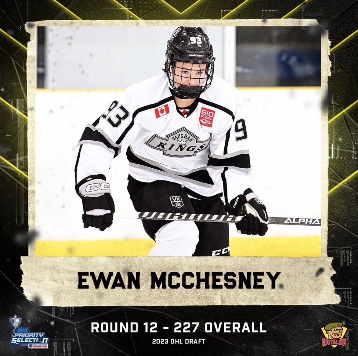 devcohockey's tweet photo. Congrats to DevCo Alumni Ewan Mcchesney on being drafted by the North Bay Battalion of the OHL! https://t.co/oSIkLQwX5z