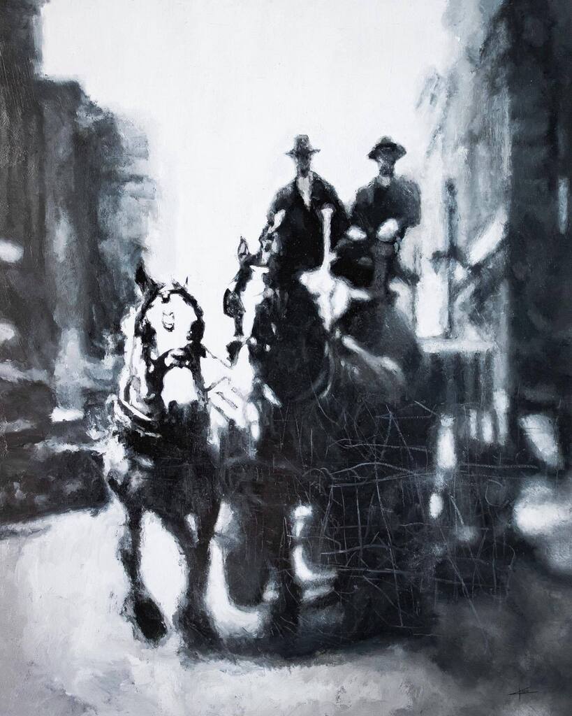 sasquasm's tweet photo. ”Kings of the Road", 45x55cm, oil on aluminium
After Harold Cazneaux
#painting #oilpaintingart #oilpaint #figure #figurativeart #contemporarypainting #oilpainting #monochromeart #moodygram #boldbrush #art_dailydose #darkartist #instaa… https://t.co/tLoQJmlKZG https://t.co/aUKwcpaBsm