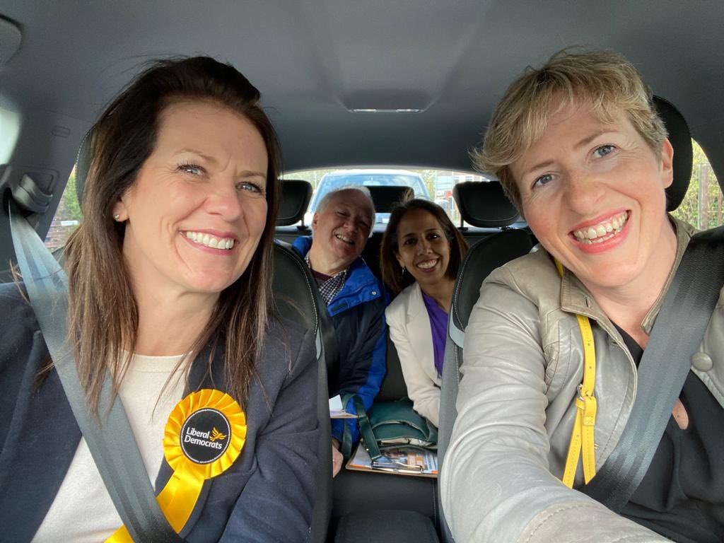 ElmbridgeLibDem's tweet photo. It’s 5.30pm and they are still going.
We’ve spoken to hundreds of people today across #EsherWalton
There is real anger with Raab. They want #RaabOut.
They want an MP with some decency and integrity. https://t.co/TLVoLVwgDK