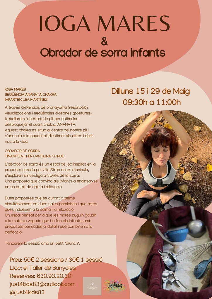 ActivitatsInfan's tweet photo. Proposta per mares i fills/es de fins a dos anys d'edat 💮

📅 Dilluns 15 i 29 de maig
⏰ 09:30 a 11:00h
💸 50€ les 2 sessions, 30€ 1 sessió
📍 El Taller, C/Mas Palau 25 Banyoles (Girona)
☎️ 630.93.20.30
💌 just4kids83@outlook.com  https://t.co/YpRVYbfuJf https://t.co/YfzvPjc6Rd