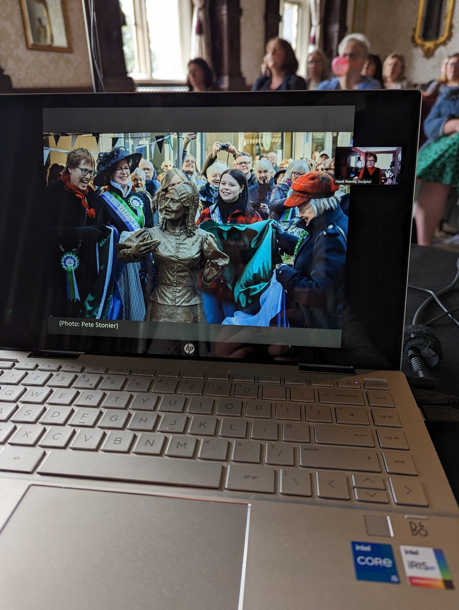 CheshireWomen's tweet photo. Was so fabulous to hear @HazelReeves talking about #womensstatues #womeninbronze &amp; we can't wait to one day have our very own #adastatue 

#cheshirewomenscollaboration #AStatueForAda https://t.co/lO8oY39FtF