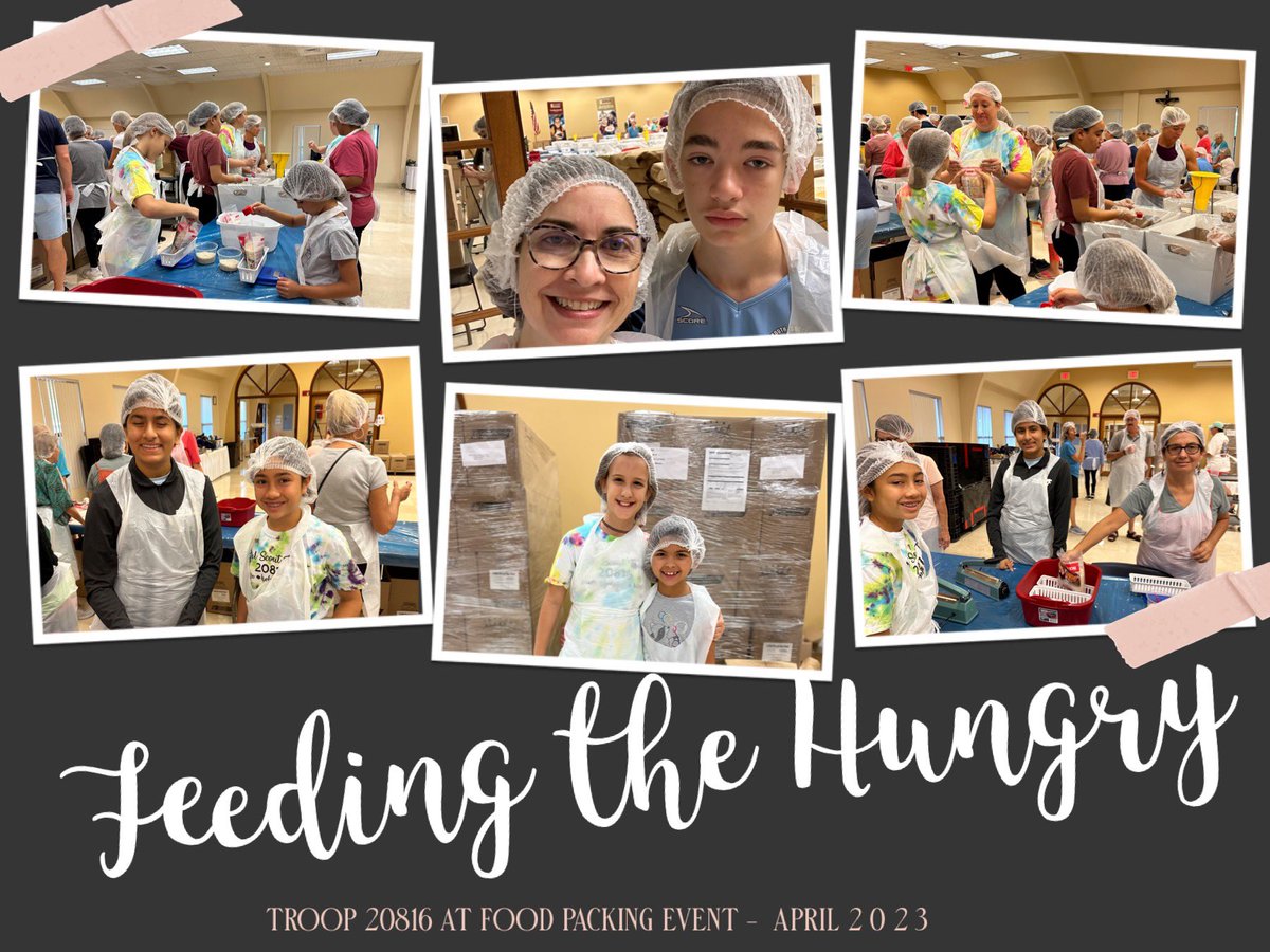 Troop 20816 had a great morning packing meals with our families. Our grp packed:
➡️ 20 cases
➡️ 720 meals
➡️ 6 servings per meal
Event was packing 40,000 meals!💚 Thinking about all those who will eat a meal thx to a few hrs of work. Way to go, <a href="/GSSEF/">Girl Scouts of Southeast Florida</a> #GirlScouts! #volunteering