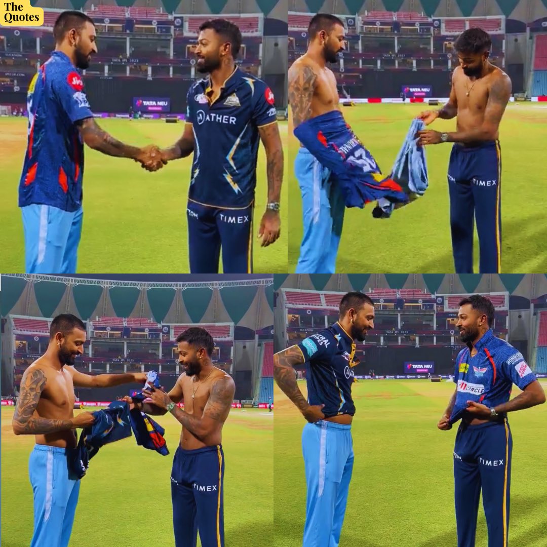 TheQuotesLive's tweet photo. Brother Goals ❤️

📸: Hardik Pandya 

#HardikPandya #KrunalPandya #IPL2023 #CricketTwitter #GTvsLSG https://t.co/FrgAaNVXrn