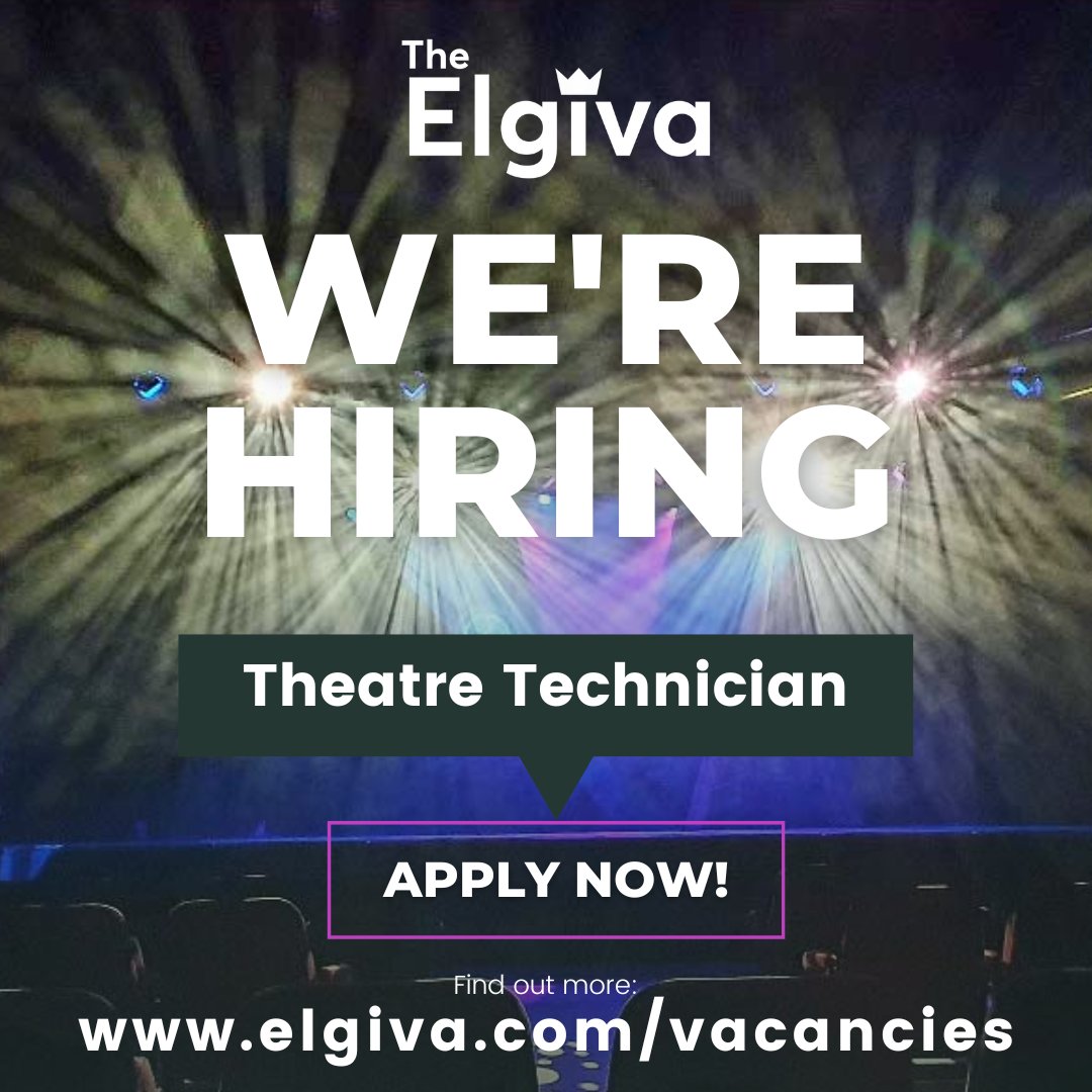 Be part of making amazing happen – come and join our happy crew! We're looking for a Theatre Technician!
elgiva.com/vacancies

#elgiva #chesham #jobs #hiring #vacancy #vacancies #opportunity #joinus #theatretech #technician