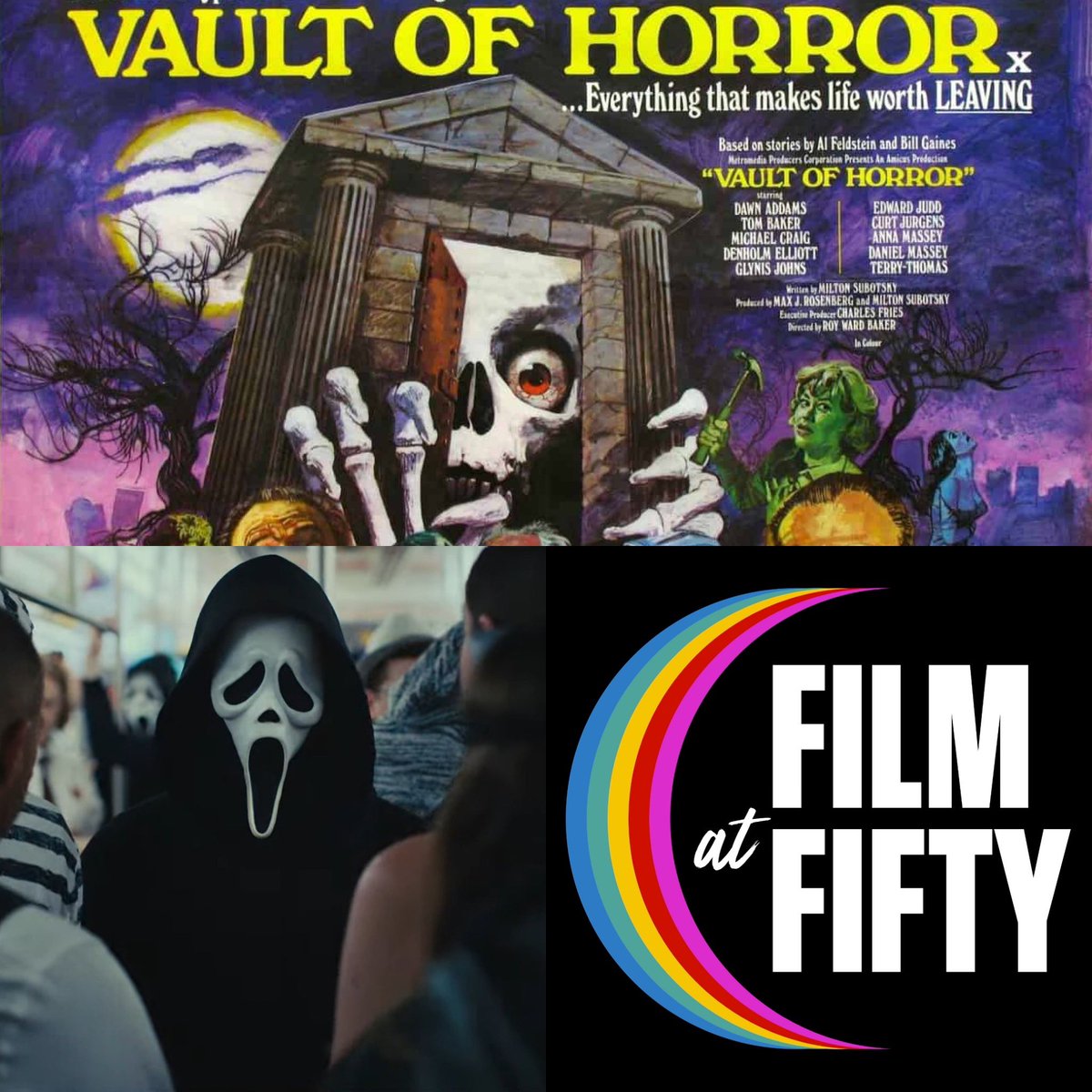 FilmAtFifty's tweet photo. 🎙NEW EPISODE!🎙

Andrew Campbell (@arcampbell94) joins me for a discussion of the 1973 horror film, The Vault of Horror. We also talk about our reactions to Scream VI! 

https://t.co/HrNNkDXxaC https://t.co/HvtCmoZGcT