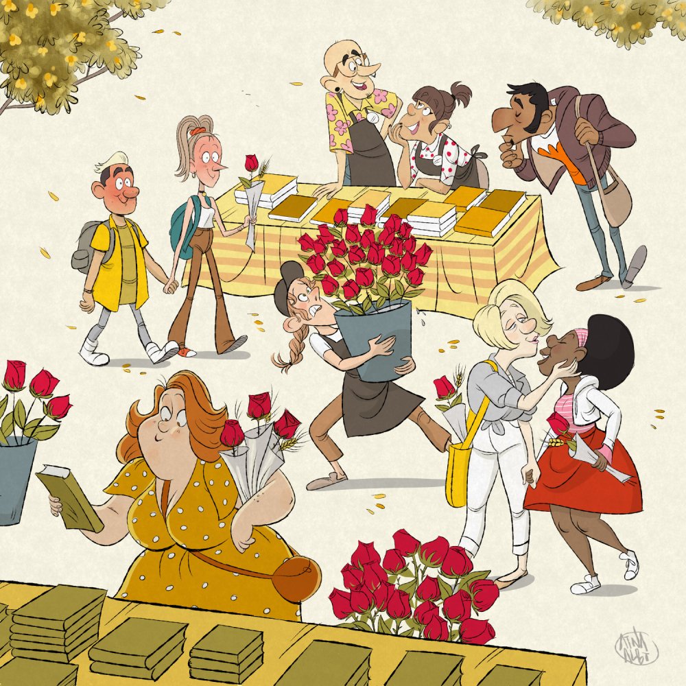 AinaAlbi's tweet photo. Feliç Diada!! 🌹📖
#booksandroses #santjordi2023 https://t.co/ADXGQfSy35