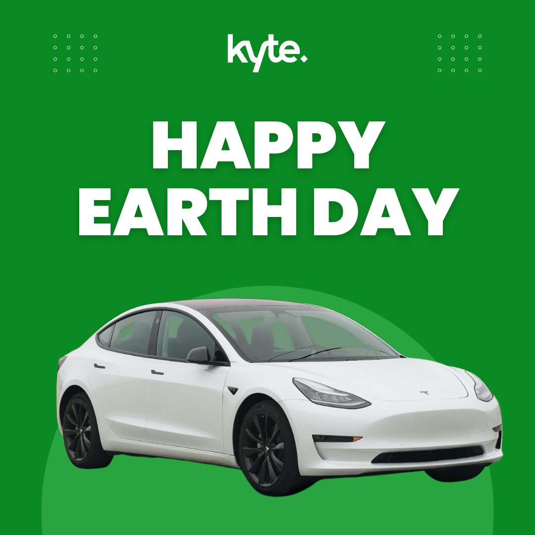 DriveKyte's tweet photo. Kyte is powering progress towards a cleaner planet with our goal to operate the world's largest electric fleet! Happy Earth Day from Kyte! 🌎🌿🚗 #earthday #drivekyte https://t.co/MEIl8stQhP