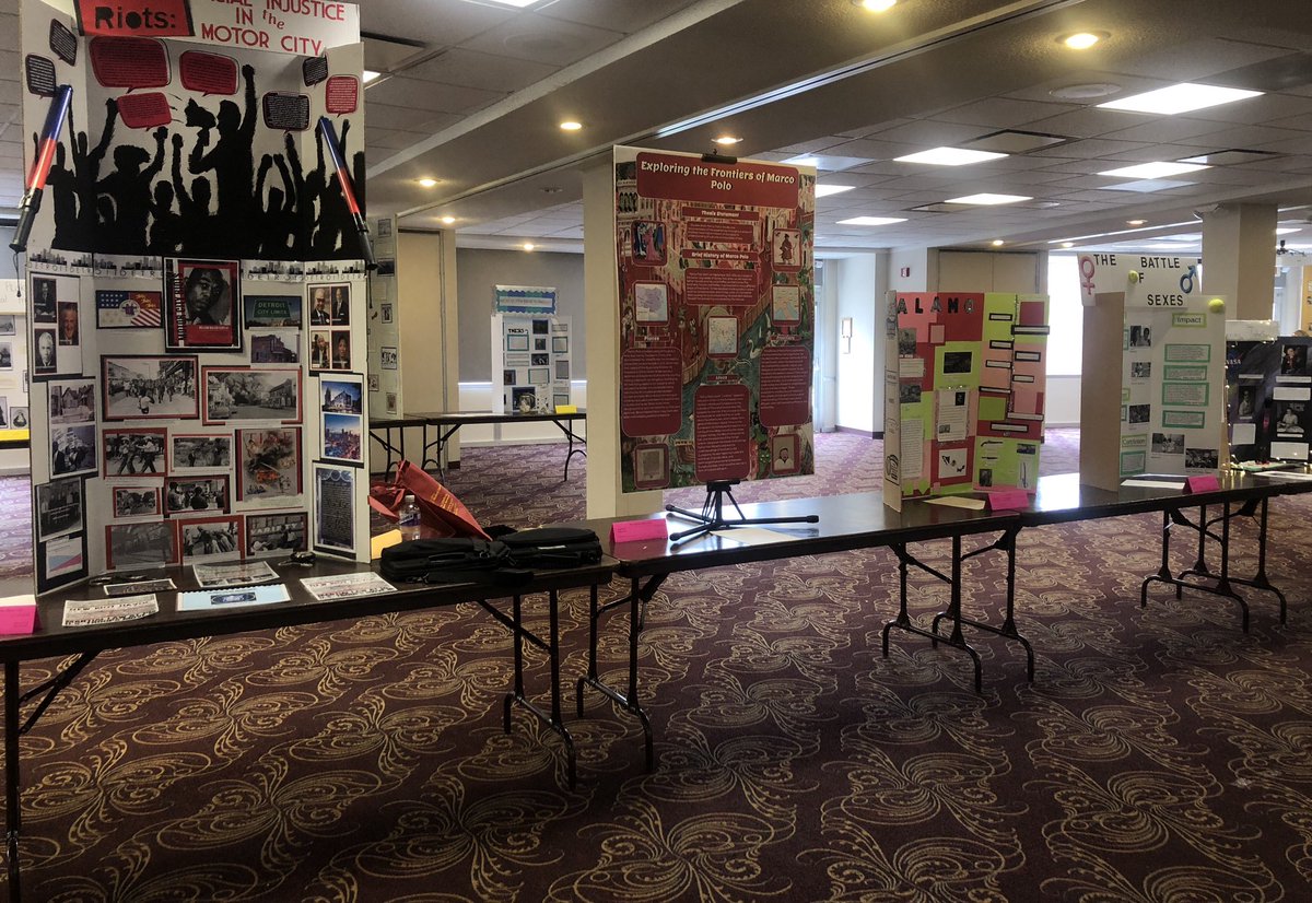 We are having a blast here at Central Michigan University for Michigan History Day! The projects are outstanding and we are enjoying learning about frontiers in history. Great job, students! #MiHistoryDay2023