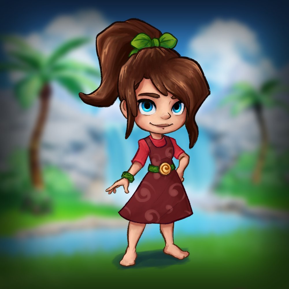 300K stretch goal met! Meet Keeley! An early concept for a new playable character option in <a href="/Poglings/">Poglings 🥚 Wishlist On Steam</a>