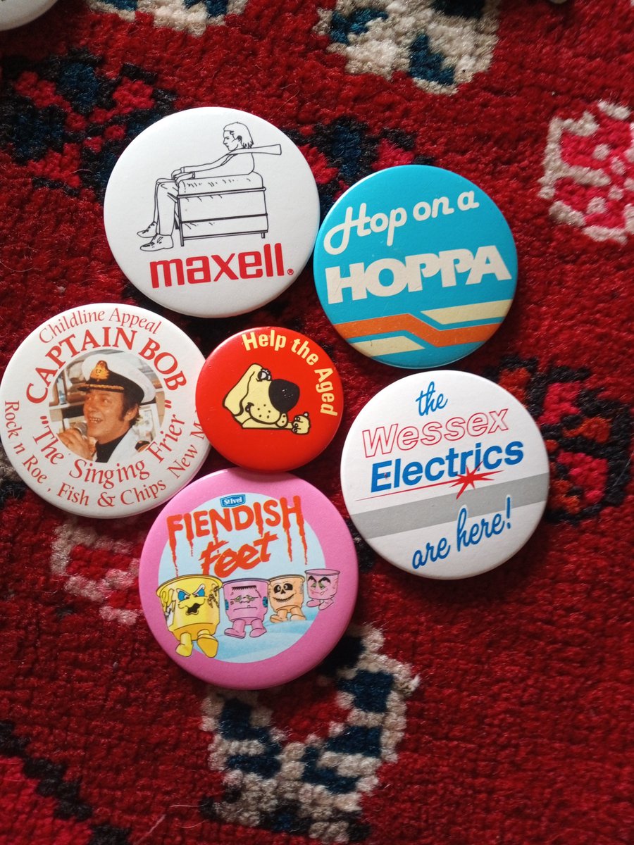 Nowadays we have the internet to display our passions. In the late 80s and early 90s we had badges.