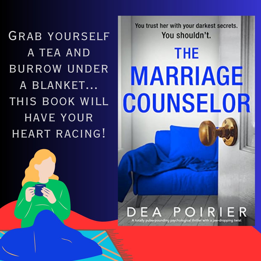 OMG! This is one of the best, if not THE BEST, domestic suspense novels I've ever read!" Read my full review for The Marriage Counselor by <a href="/deapoirierbooks/">Dea Poirier</a> here 》
celebratingauthors.blogspot.com/2023/04/book-r… Congratulations on release day, Dea! <a href="/Bookouture/">bookouture</a>
