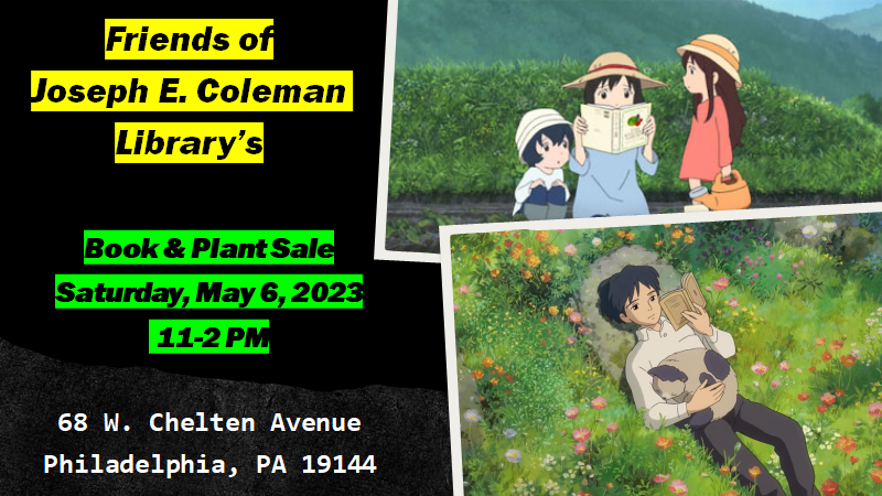 JECFriends1978's tweet photo. Join us on Saturday, May 6th for our annual Book &amp; Plant Sale in support of Joseph E Coleman Northwest Regional Library! #Philly #libraries #fundraiser
✅@TreeHouse_Books Bookmobile
✅Support the @FreeLibrary  Petitions to City Council
✅Books, Flowers, House Plants, Food &amp; More! https://t.co/fstIlD6cLo