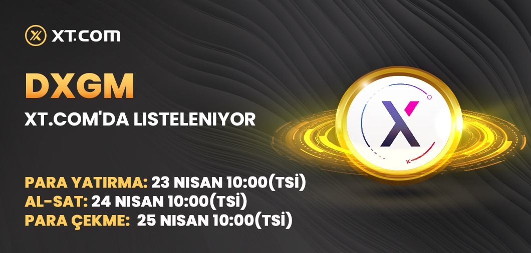 XT_Turkey's tweet photo. 🎉@DexGame_io, https://t.co/c7bokwt6Ts'da İnovasyon Alanı'nda Listeleniyor.

💰Para Yatırma: 23 Nisan 10:00, 2023 (TSİ)
📈Al-Sat: 24 Nisan 10:00, 2023 (TSİ)
👛Çekme: 25 Nisan 10:00, 2022 (TSİ)

⬇️Detaylar:
https://t.co/zGmypissNR

#cryptocurrency #usdt  #Bitcoin  $DXGM https://t.co/1lVSwQoEQO