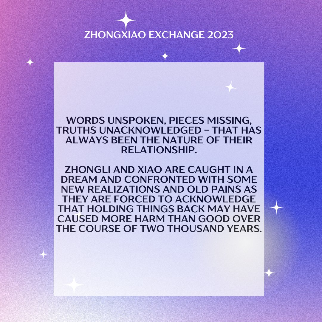 zxexchange's tweet photo. ✨ A Dream of Dust, Ashes on my Tongue for @pocketwei 

✨ 8.4k | Rated T | Mutual Pining, Open Ending

✨ https://t.co/JanT1ihrBe https://t.co/HOAtjHMLbP