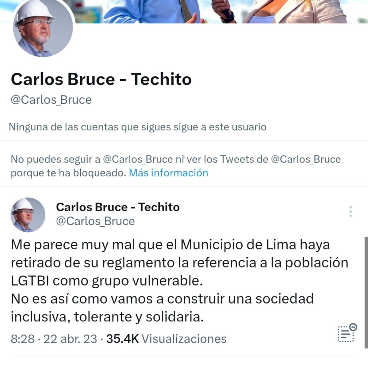 53ElFranco's tweet image. Ya que #CarlosBruce aliás #TECHITO me tiene bloqueado y un seguidor me mando esta publicación QUE EL REALIZO, yo me pregunto ¿este señor TIENE MORAL O ÉTICA? Ya sea como persona o autoridad. Miren el video ¿como alguien puede hacer a su propia población? #santiagodesurco