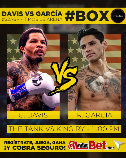 Llegó el gran día (#22Abril) ¿A quién le vas?

Con <a href="/MeridianoBet/">MeridianoBet</a> tú también puedes ser uno de los protagonistas de este encuentro... Apuesta por el mejor, juega, gana, y cobra seguro...

#GDavis vs #RGarcia #Box