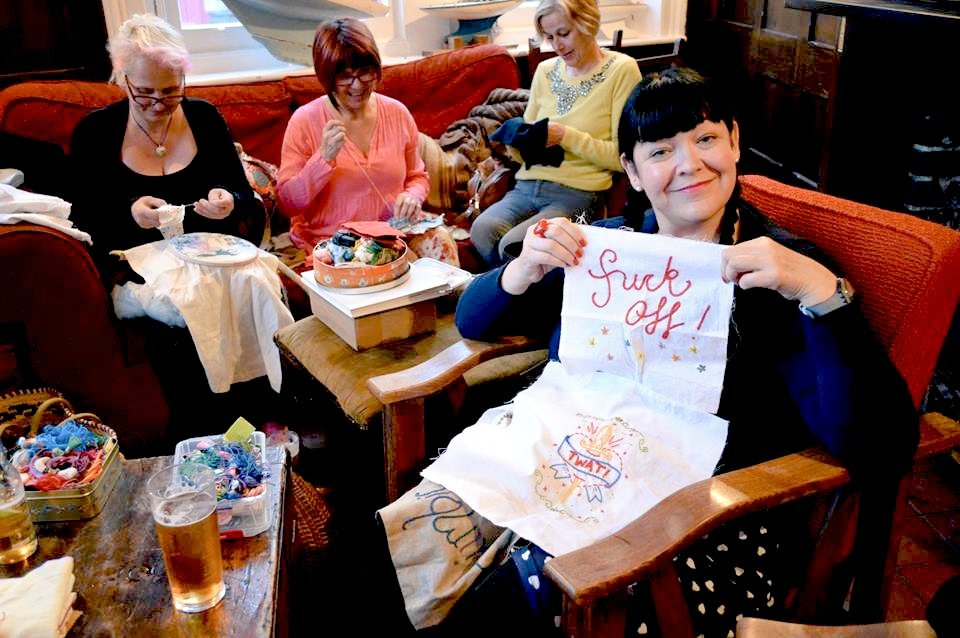 WOMENSART on Twitter "PEG Profanity Embroidery Group, Whitstable, UK, a group formed by