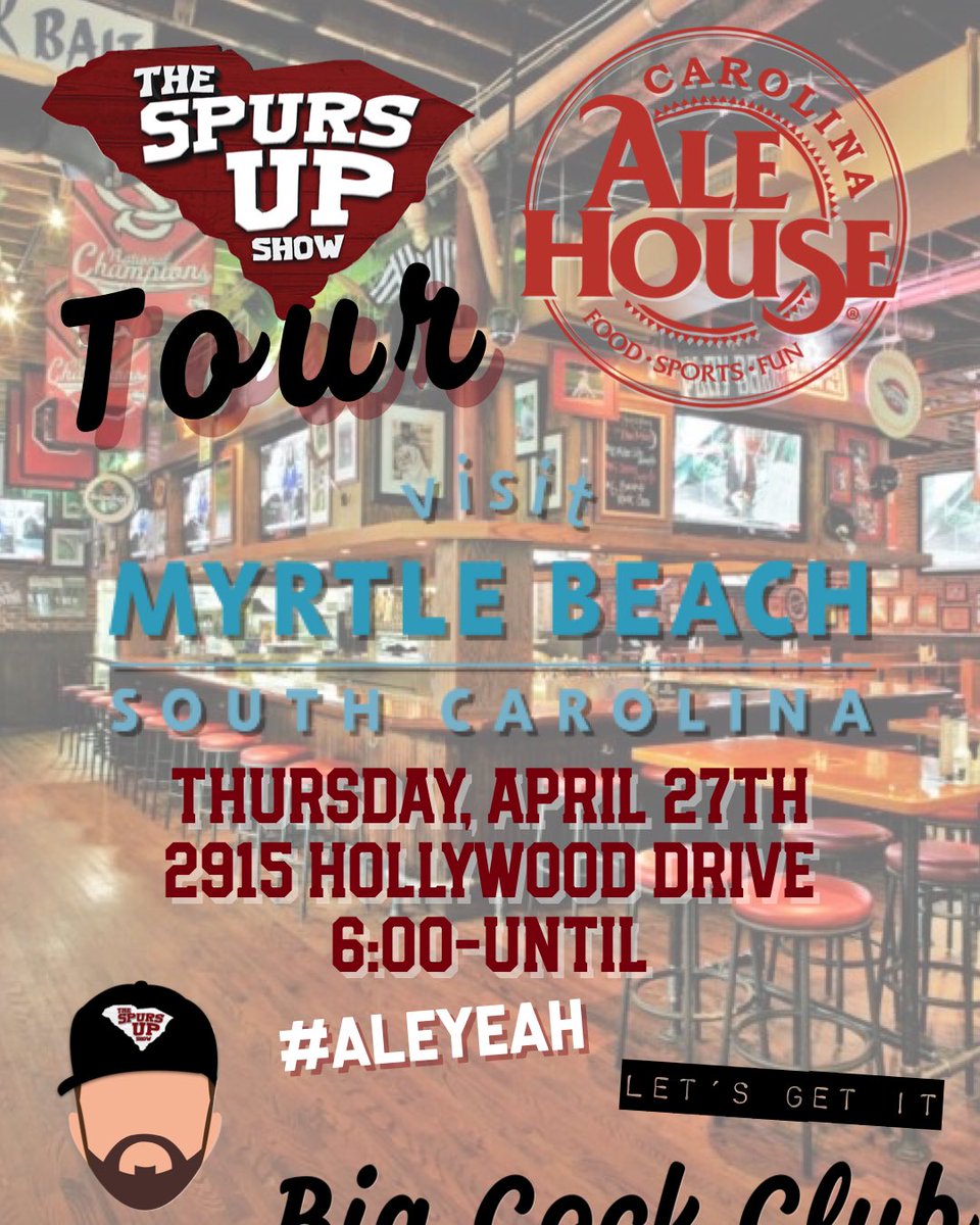 SECUnfiltered's tweet photo. The 2023 #TSUS Spring Tour continues next week from Myrtle Beach, SC!

Food/drink specials, exclusive merch sales, Q&amp;A session and more!

Can’t wait to see y’all there! Let’s get it!

#AleYeah https://t.co/B5fKmL13vK