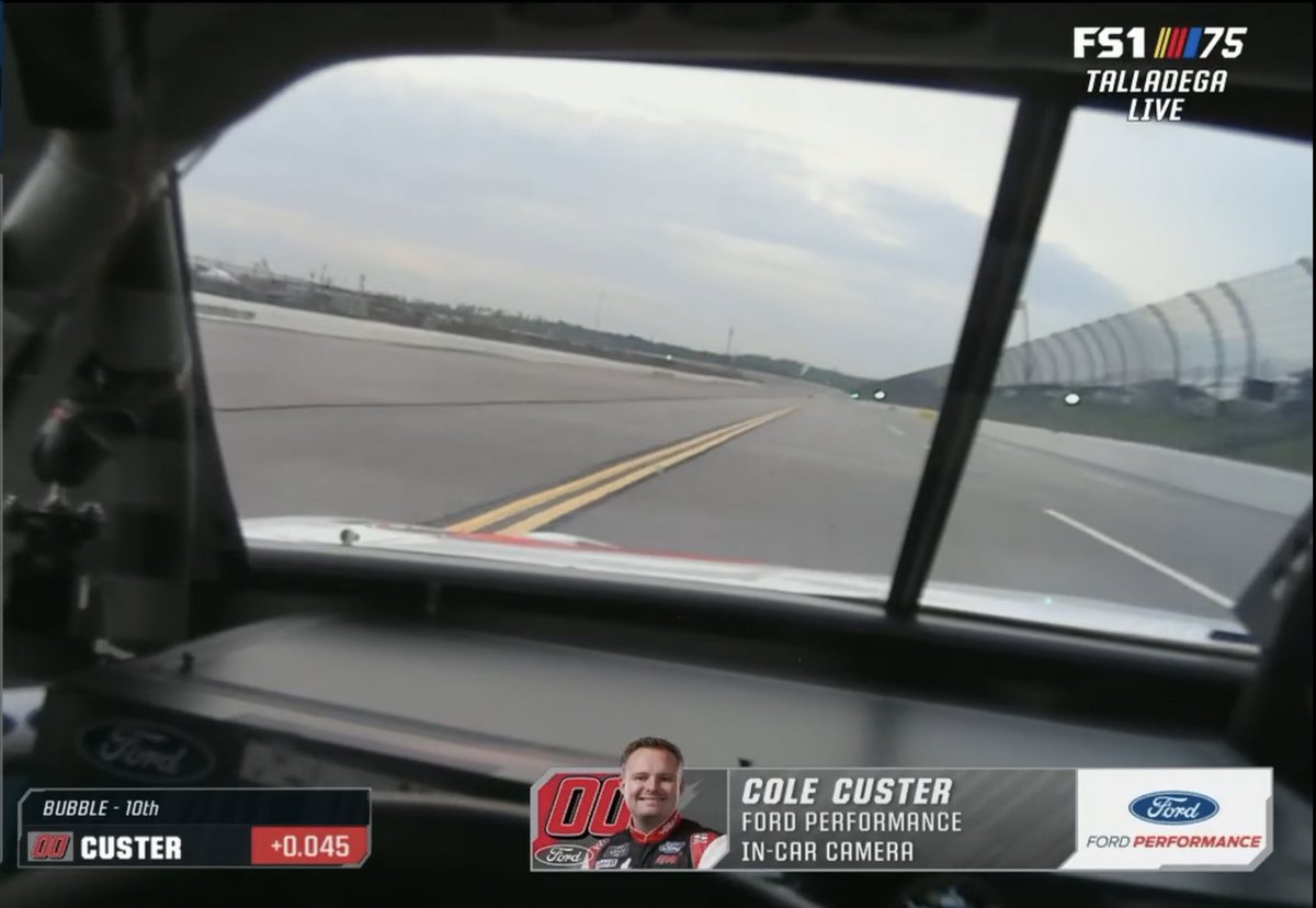 AndyVJeffers's tweet photo. The @Ford in-car camera will ride with @ColeCuster today at @TALLADEGA in the #00 @Haas_Automation @StewartHaasRcng Mustang. #DriversEye #Dash4Cash
4:00ET | @FS1 | #NASCAR75 https://t.co/MnpIVrzcRd