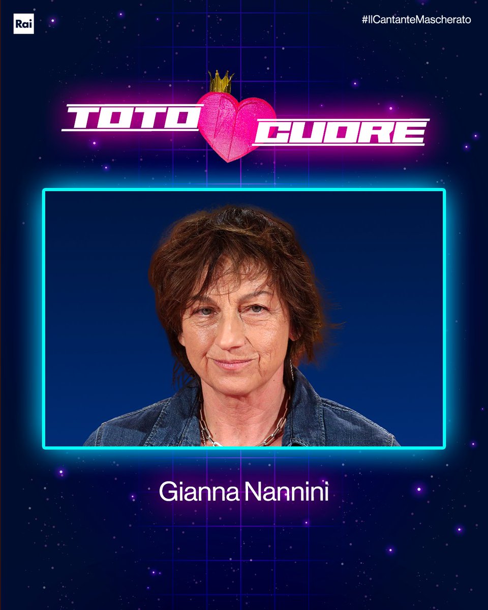 IlCantanteRai1's tweet photo. ❤️ #totoCUORE ❤️ #GiannaNannini si nasconde sotto la maschera #icmCUORE di questa sera? Metti like e commenta il tuo pronostico!
#IlCantanteMascherato #icm2023 https://t.co/xtykUvjP5m