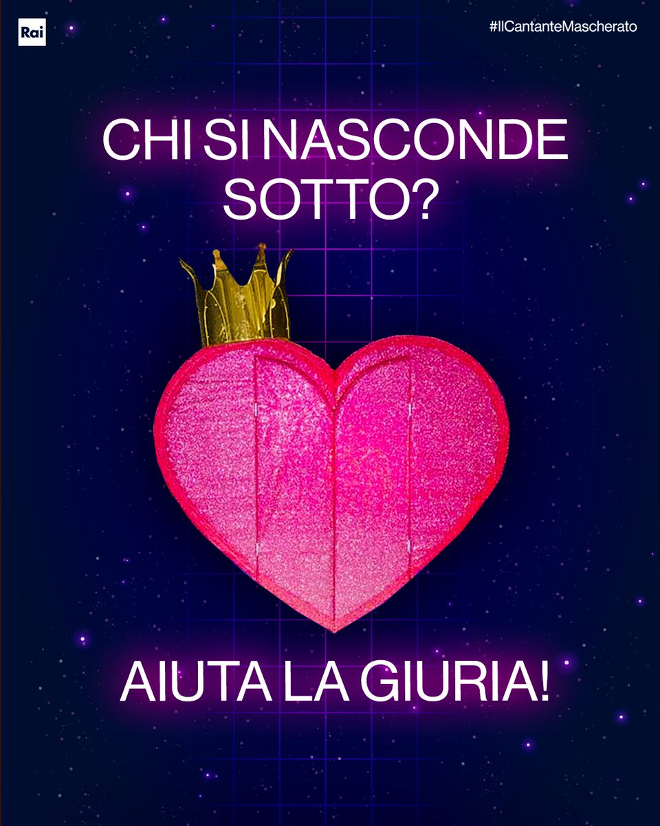 IlCantanteRai1's tweet photo. 📢 Indovina chi si nasconde sotto la maschera di #icmCUORE, metti like alla card che pensi sia "Il Cantante Mascherato per una notte” ❤️
#IlCantanteMascherato #icm2023 #totoCUORE https://t.co/2lJxbScY08