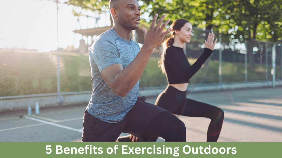 5 benefits of #exercisingoutdoors:
😃 Boosts #mentalhealth
⛰️ Challenges muscles 
🏃‍♀️ Relieves #stress
🏋️‍♂️ Burns more #calories
🌞 Increases exposure to sunlight

#earthday #earthday2023 #happyearthday #outdoorexercise  #exercisinginnature #exerciseoutdoors #exercisetips #exercise