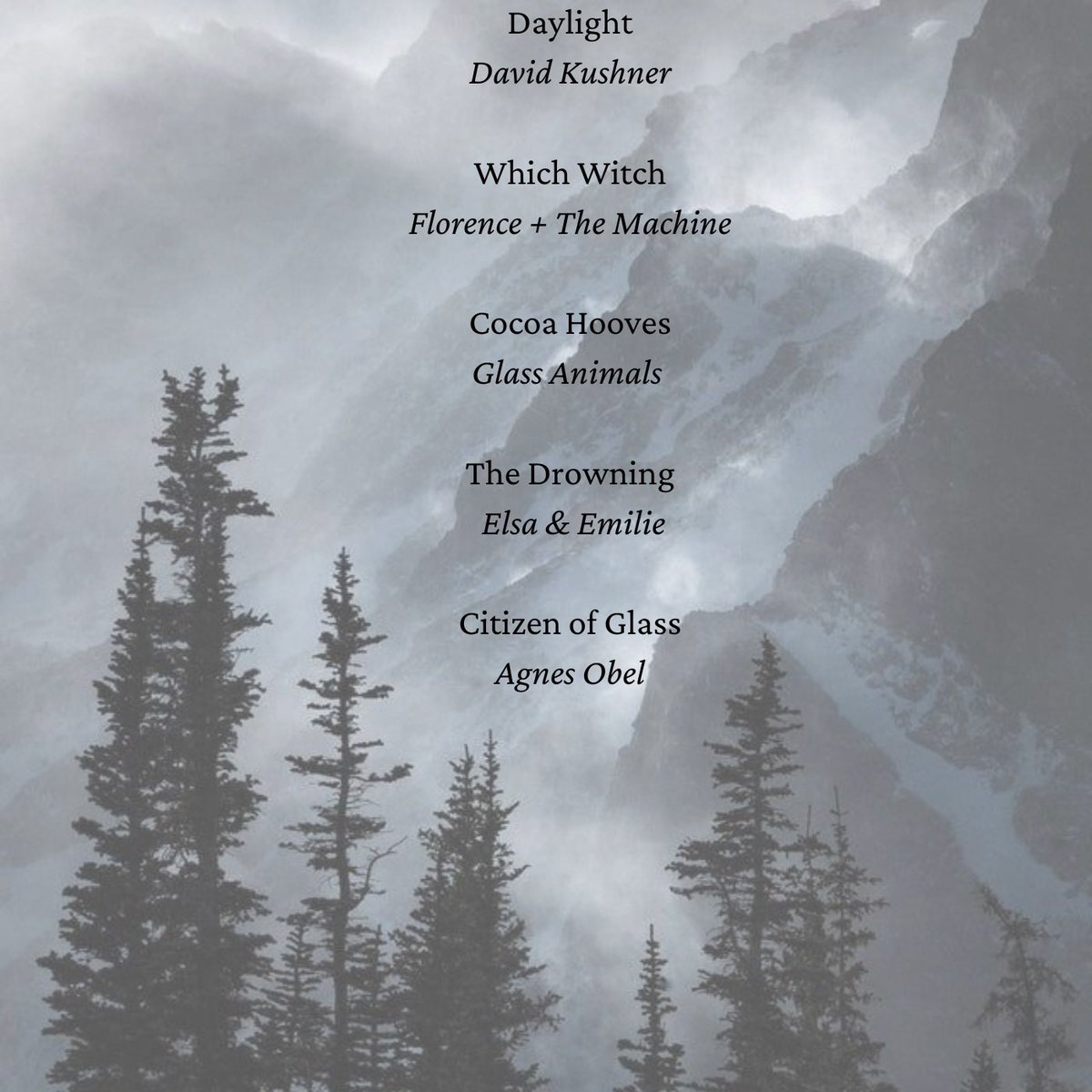 srfurney's tweet photo. Iโm a little late ๐ซฃ
Picked a few songs that remind me of my current book #WIPlaylist https://t.co/t2SIqQ3Hp1