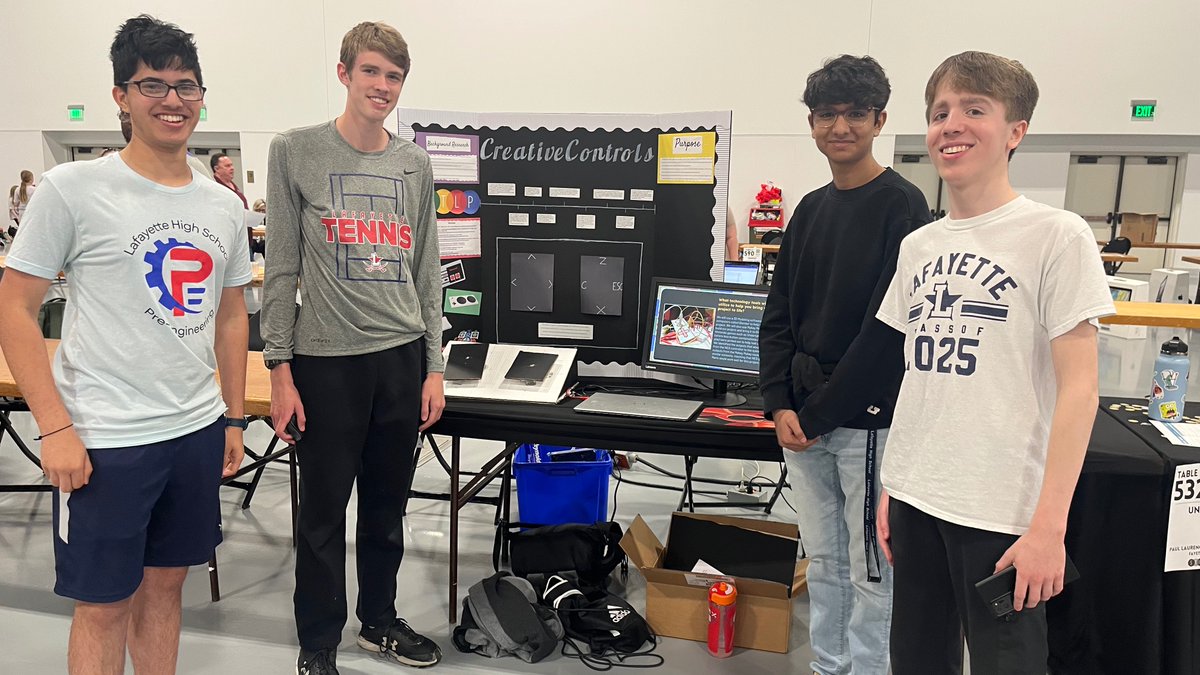 vanessajirik's tweet photo. A few days late, but so proud of my LHS #stlp students who competed at State this week! We had several winners and finalists and I can't wait to see what these future scientists and engineers come up with next year! #stlp23state #LHSGenerals https://t.co/V2aLGhNqGg