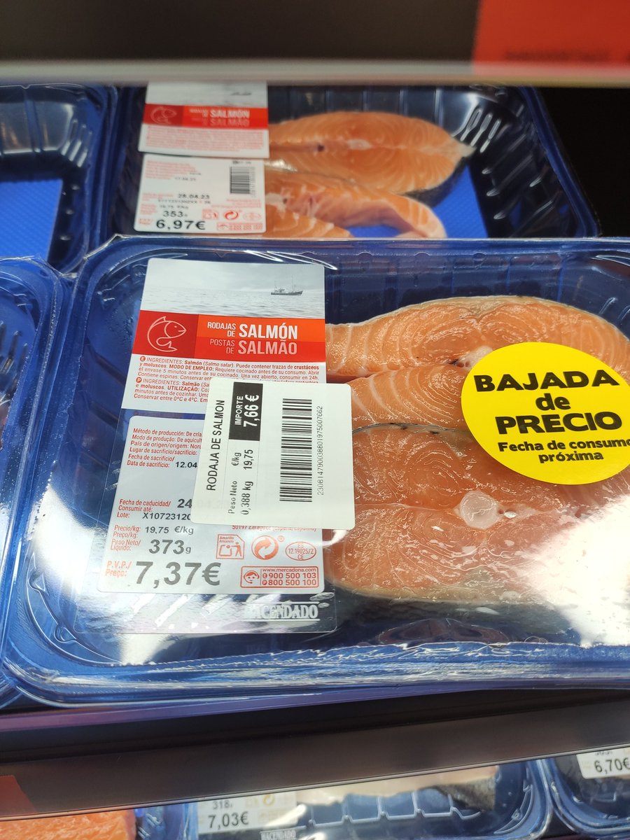 elspedys's tweet photo. La bajada de precio ya está llegando a @Mercadona Bien hecho!!
#inflacion 
#salmon 
#humor
@ElClubComedia @carnecrudaradio https://t.co/cReITjOro8