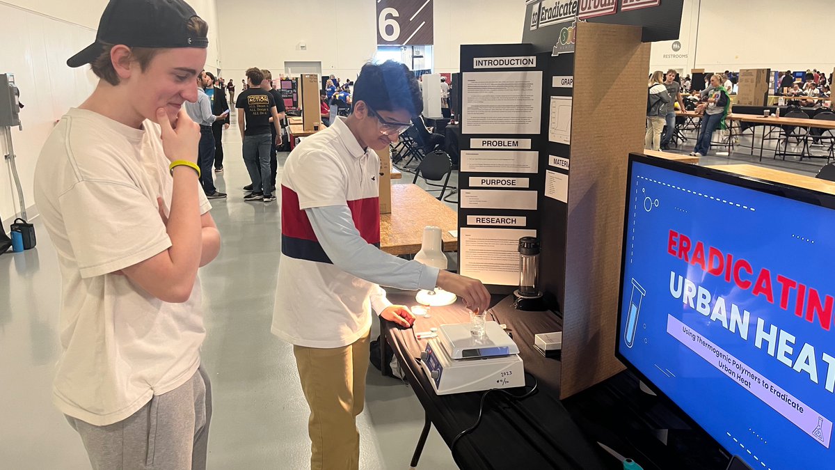 vanessajirik's tweet photo. A few days late, but so proud of my LHS #stlp students who competed at State this week! We had several winners and finalists and I can't wait to see what these future scientists and engineers come up with next year! #stlp23state #LHSGenerals https://t.co/V2aLGhNqGg