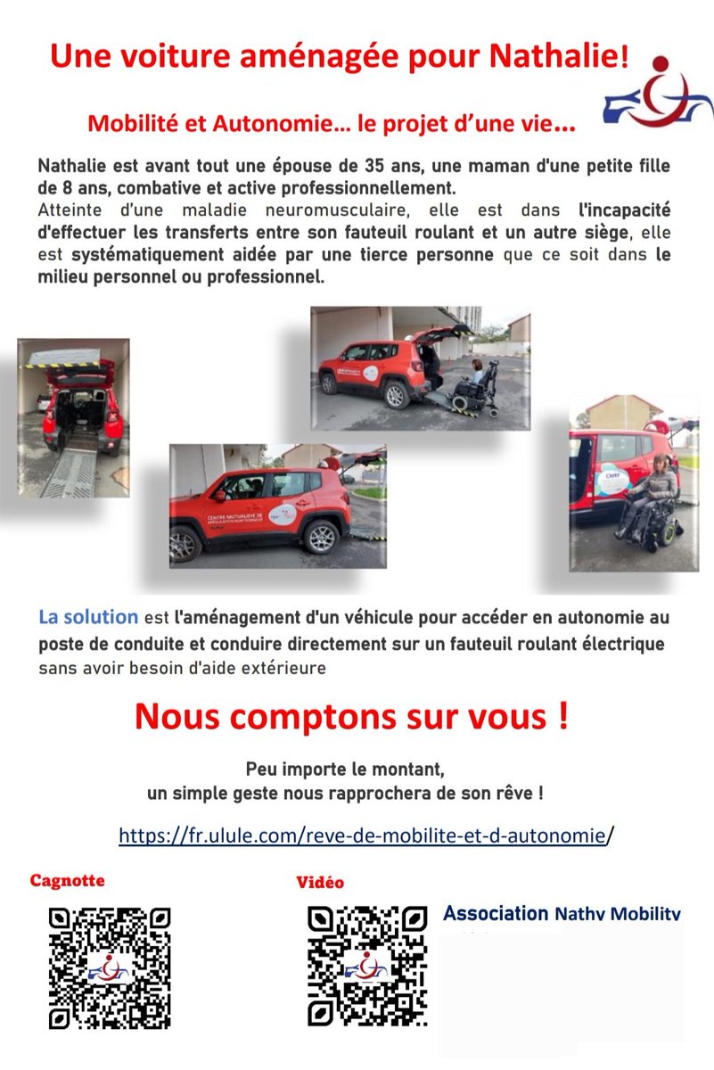 NathyMobility's tweet photo. L'impossible peut devenir possible, il faut y croire et moi j'y crois !
Ma commune de Dieupentale souhaite organiser un évènement spécial pour collecter des fonds pour l'association Nathy Mobility !
Prochain rendez-vous le 5 mai !!!
https://t.co/KO3tg3S4XN https://t.co/WwurOhbCVs
