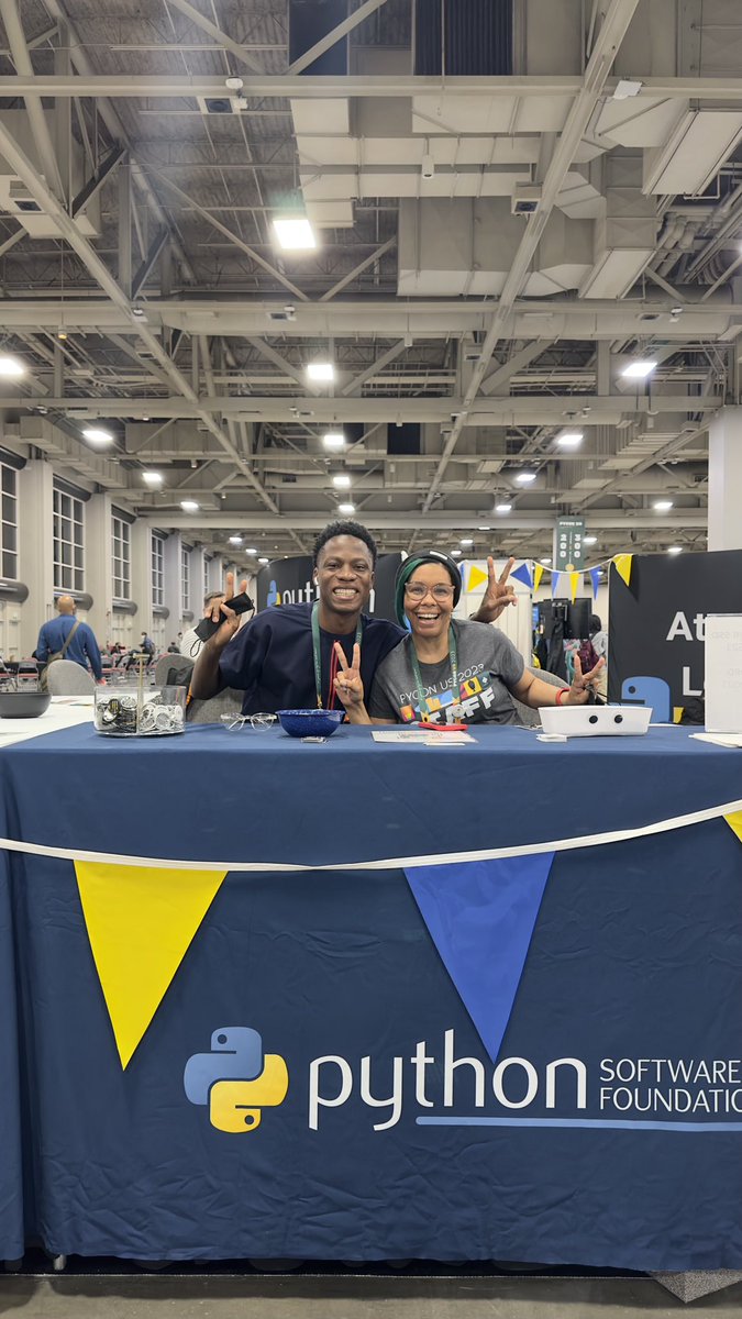 PlasmaDray's tweet photo. Earlier this morning with @dennyperez18 we mounted @ThePSF booth. To learn more about the foundation 🐍 and support their work, visit:  https://t.co/OKzLqClO0B

Let's spread the word and show some love ❤️ 

#PyCon2023  #PyCon  #PyConUS #Python #SupportPSF 🐍💻❤️

📸: @_qbyte https://t.co/ts0QAsf5xd