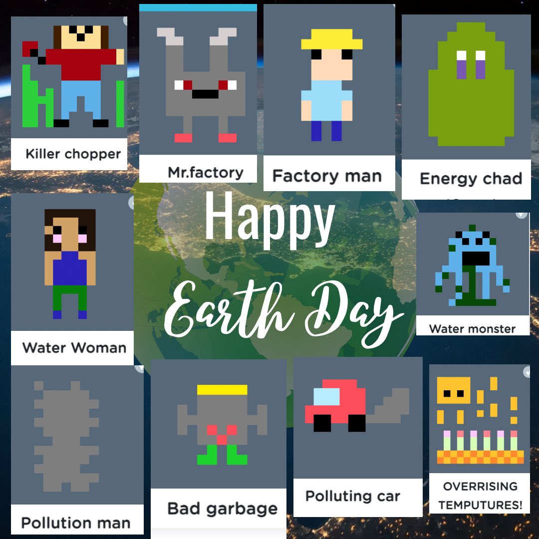 Celebrating Earth Day 🌎 by creating games focused on helping our planet in Gr 3/4. @bloxels #sd36tl #sd36learn #everydayisearthday #bloxelsedu