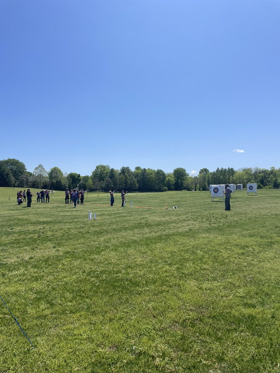 A little Field Archery this morning. Thanks <a href="/SiegelFutbol/">Siegel Mens Soccer</a> for letting us borrow your space!