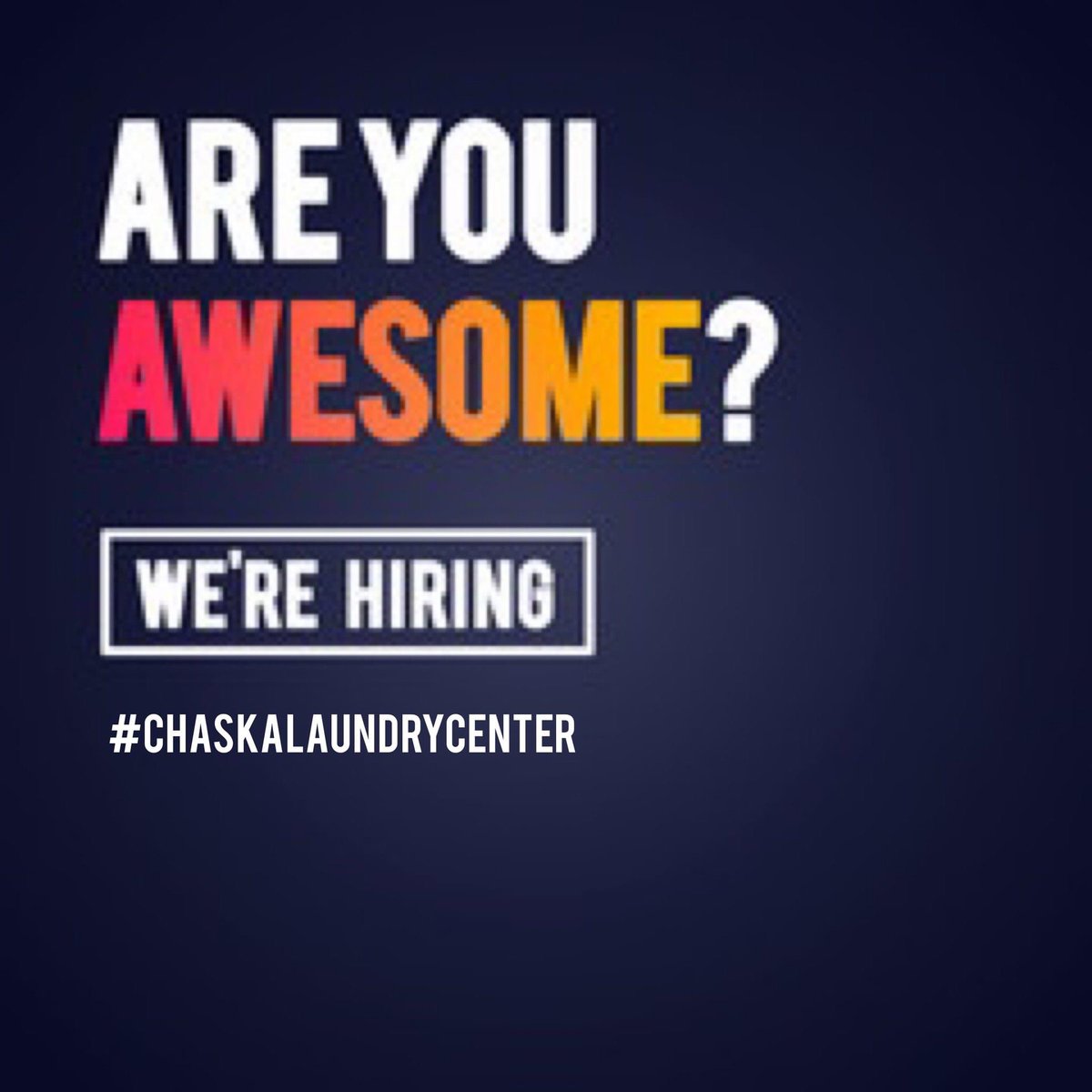 Chaska_Laundry's tweet photo. We're Hiring!  Are you in a 'wishy washy' job?  Has the position your in 'dried' up or has the company you work for recently 'folded'. Come get your feet 'wet' with us!  

Hours for open position are Monday through Wednesday from 10 AM to 4 PM.
#chaskalaundrycenter #familyowned https://t.co/Q951ojEQl3