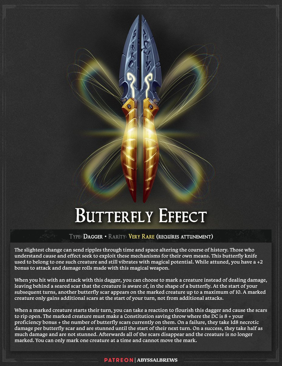 AbyssalBrews | Elegant 5E & PF2E Magic Items tweet media