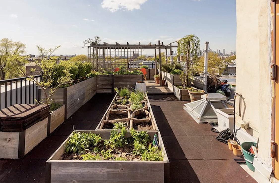 Tomorrow is the first showing of this amazing apartment, with such a spectacular roof deck and Manhattan views, situated a block from Prospect Park in Park Slope.