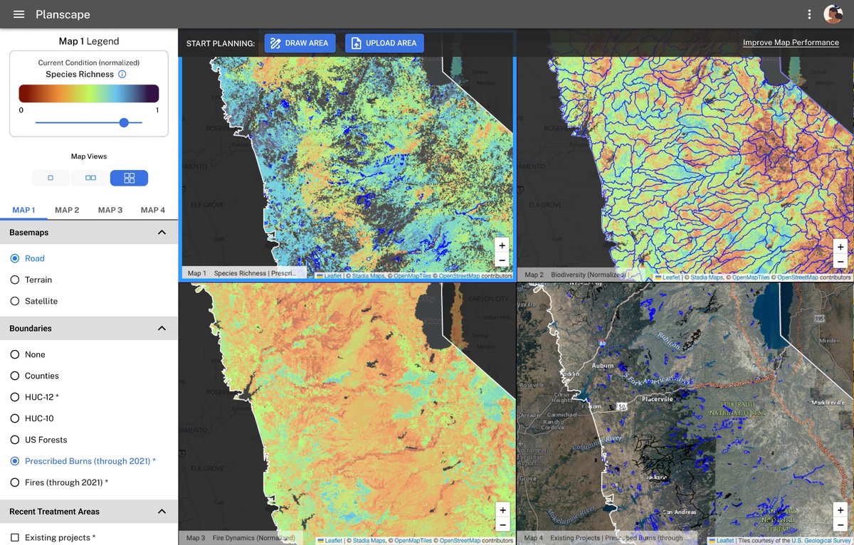 What better day to come out of our social media hibernation than #EarthDay? While we haven't been tweeting we *have* been working hard to launch an early release of Planscape for testing and feedback by late May. Subscribe for real-time updates at planscape.org/contact