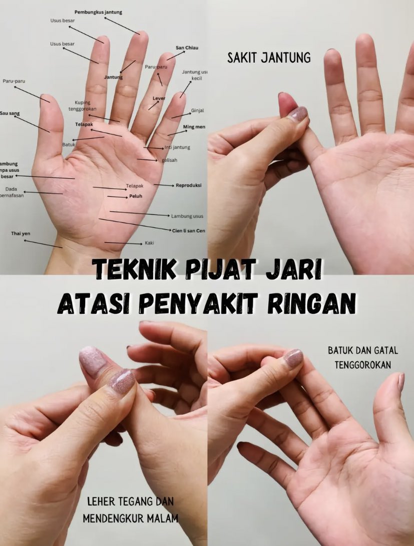 JiwaShine's tweet photo. Titik pijat jari untuk atasi sakit yang ringan !
•save dulu pasti butuh•

——
a thread https://t.co/L8H6yyYFIo