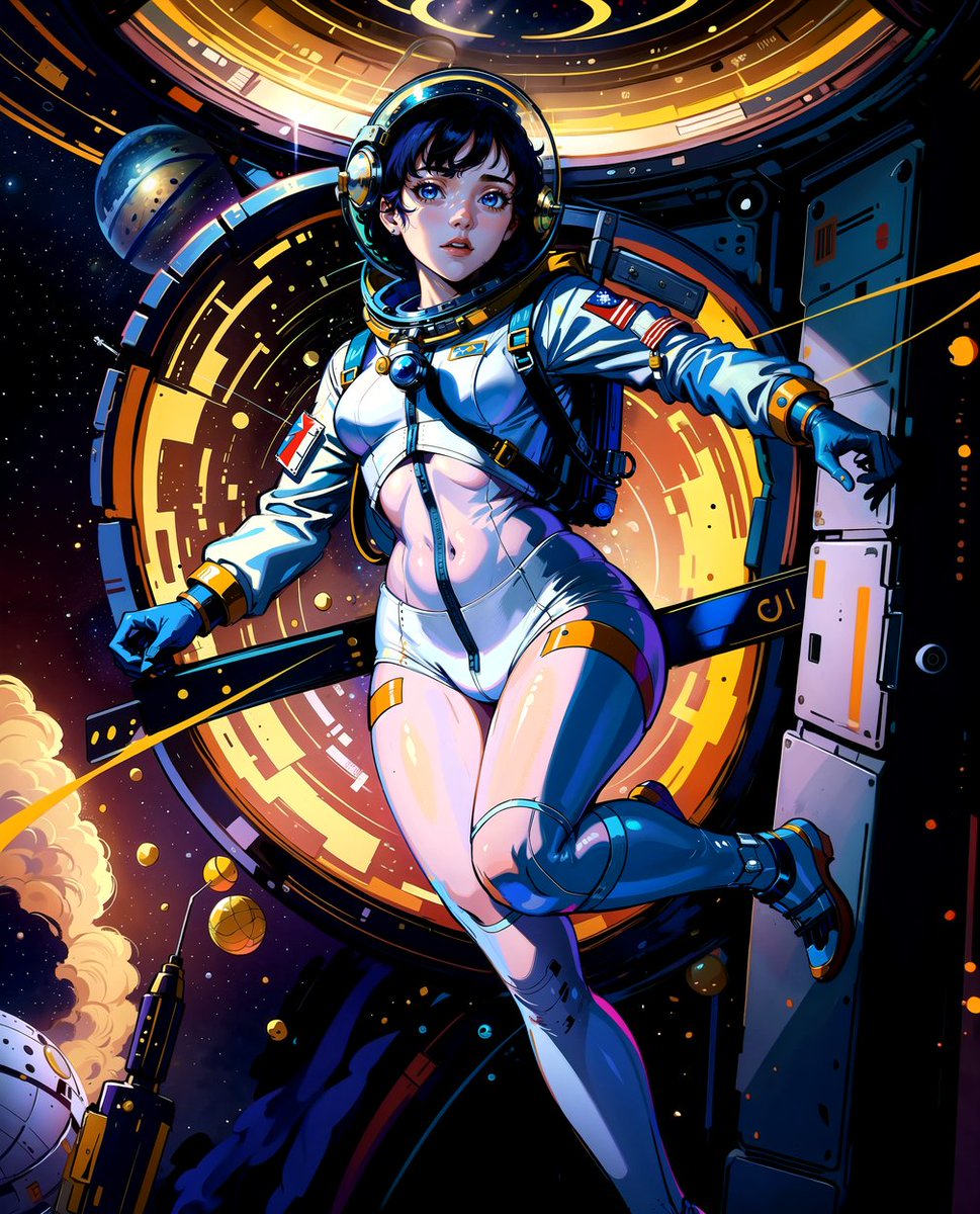 Anatylle's tweet photo. For #CosmicTravelingAI by @DreviumDreams 

#stablediffusion #AIArtwork #aiwaifus #AIイラスト https://t.co/o9uQR0ewq4