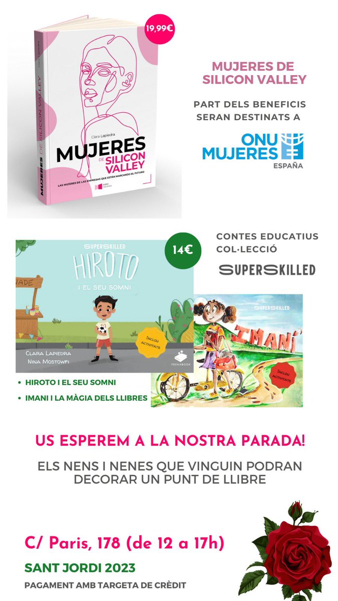 ClaraLapiedra's tweet photo. Demà el meu primer #SantJordi 🌹🐉 Estaré signant llibres gairebé tot el dia! 😍 https://t.co/bZCWKOmByf