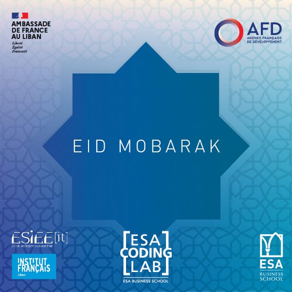 lab_esa's tweet photo. EID Mubarak from the Coding Lab to you and your families ✨️
#esa #esabusinessschool #fullstackdeveloper #fullstackdev #fullstack #codinglab #coding #codinglife #esacodinglab #afd #esieeit #ambassadedefranceauliban https://t.co/pByG37T5Z1