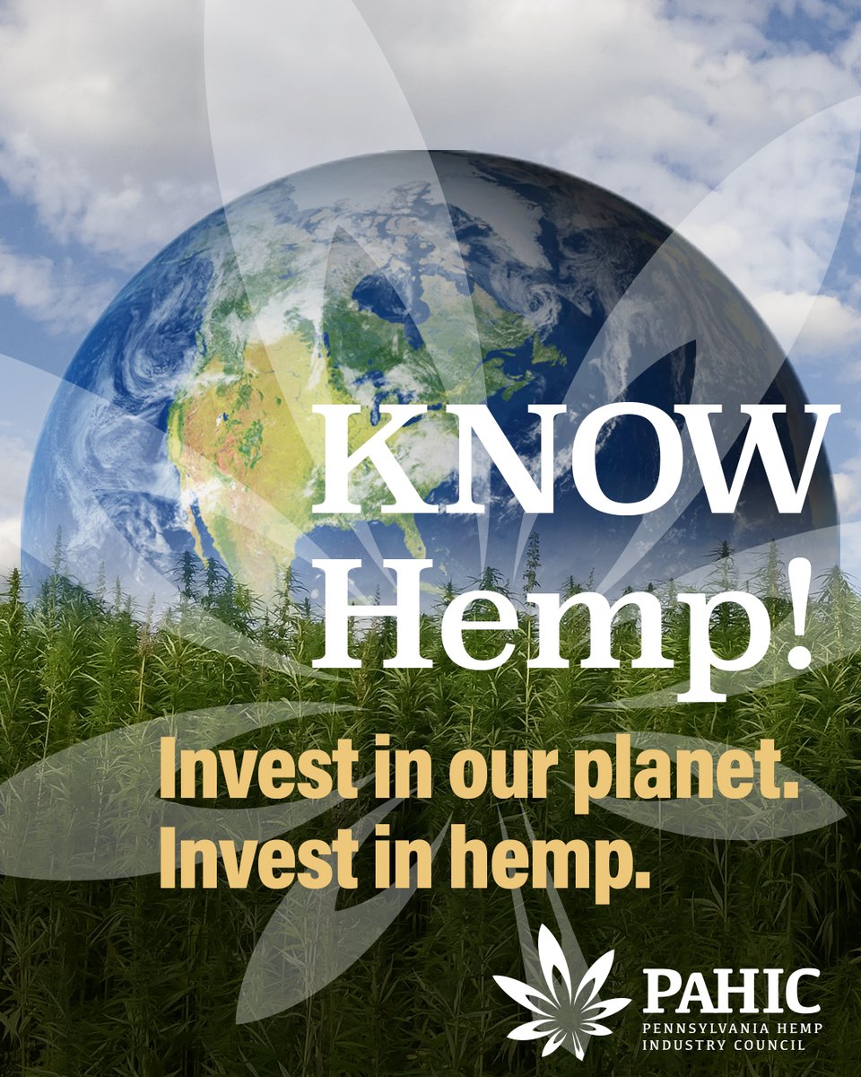 This Earth Day let’s focus on something positive: Hemp! Great things are happening in hemp right now in Pennsylvania, from plant-based foods, to sustainable clothing, to green construction and more. PA is the place to invest in this sustainable natural resource. Know Hemp!